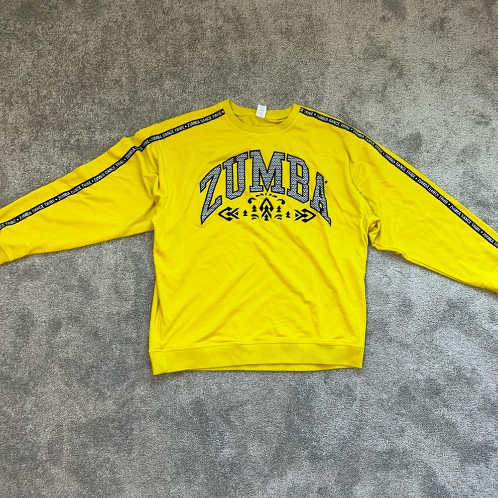 Yellow Zumba Baggy Pullover Sweatshirt
